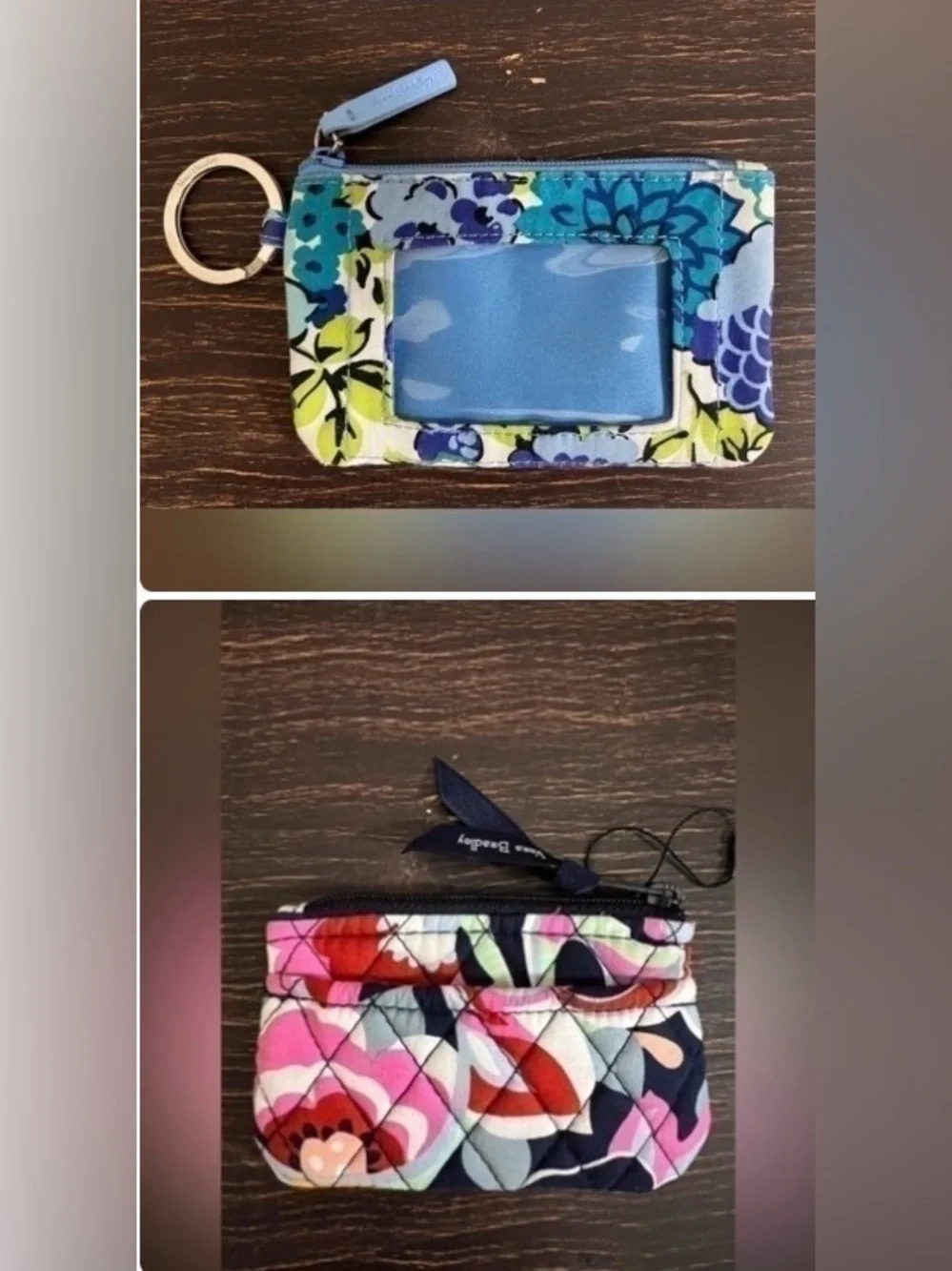 VB Floral Quilted Coin Pouch “Mod Paisley” and ID Pouch “Blueberry Blooms” - Picture 1 of 8